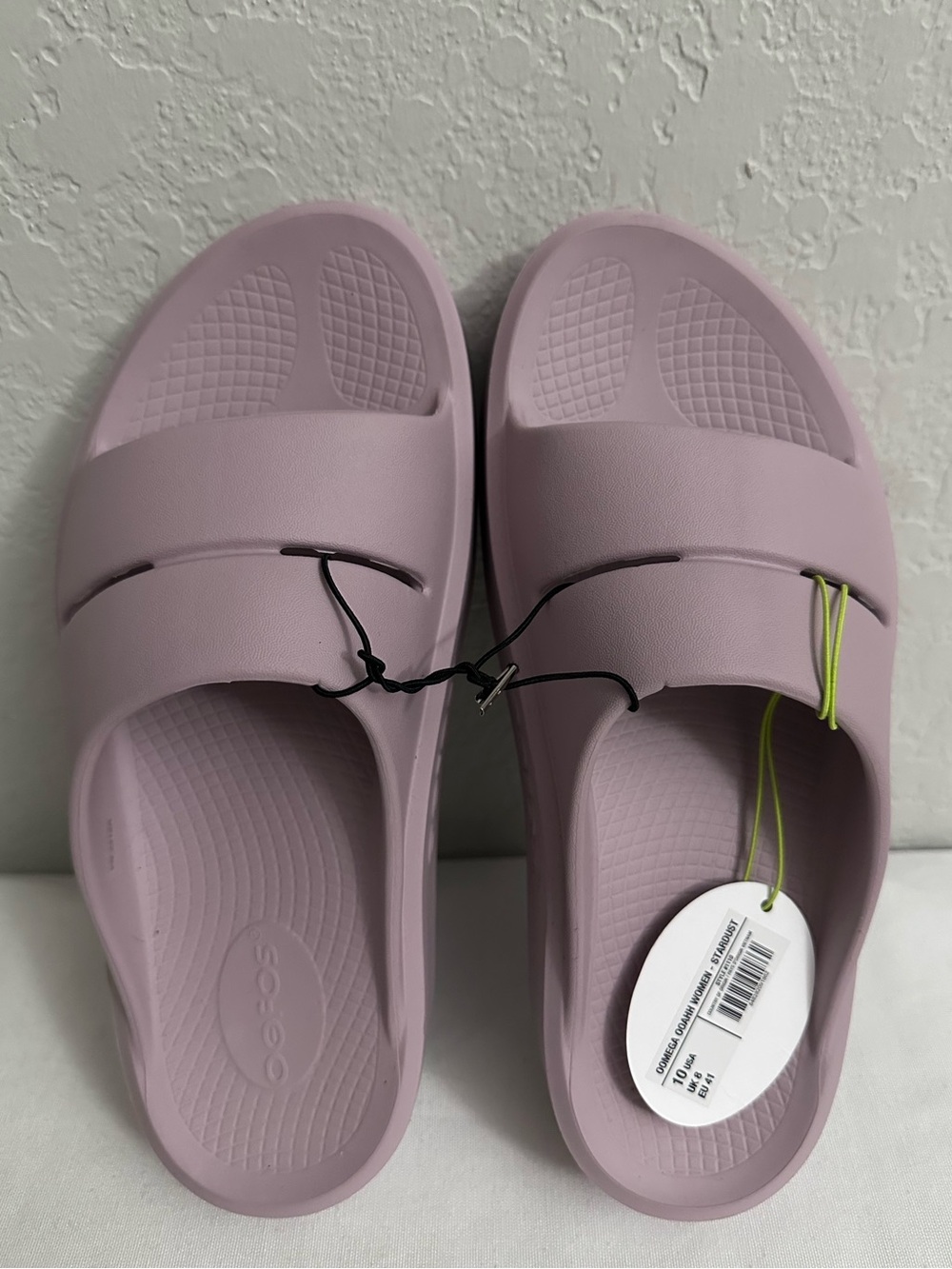 OOFOS OOmega OOahh Platform Sandal Slide in Stardust - Women’s Size 10